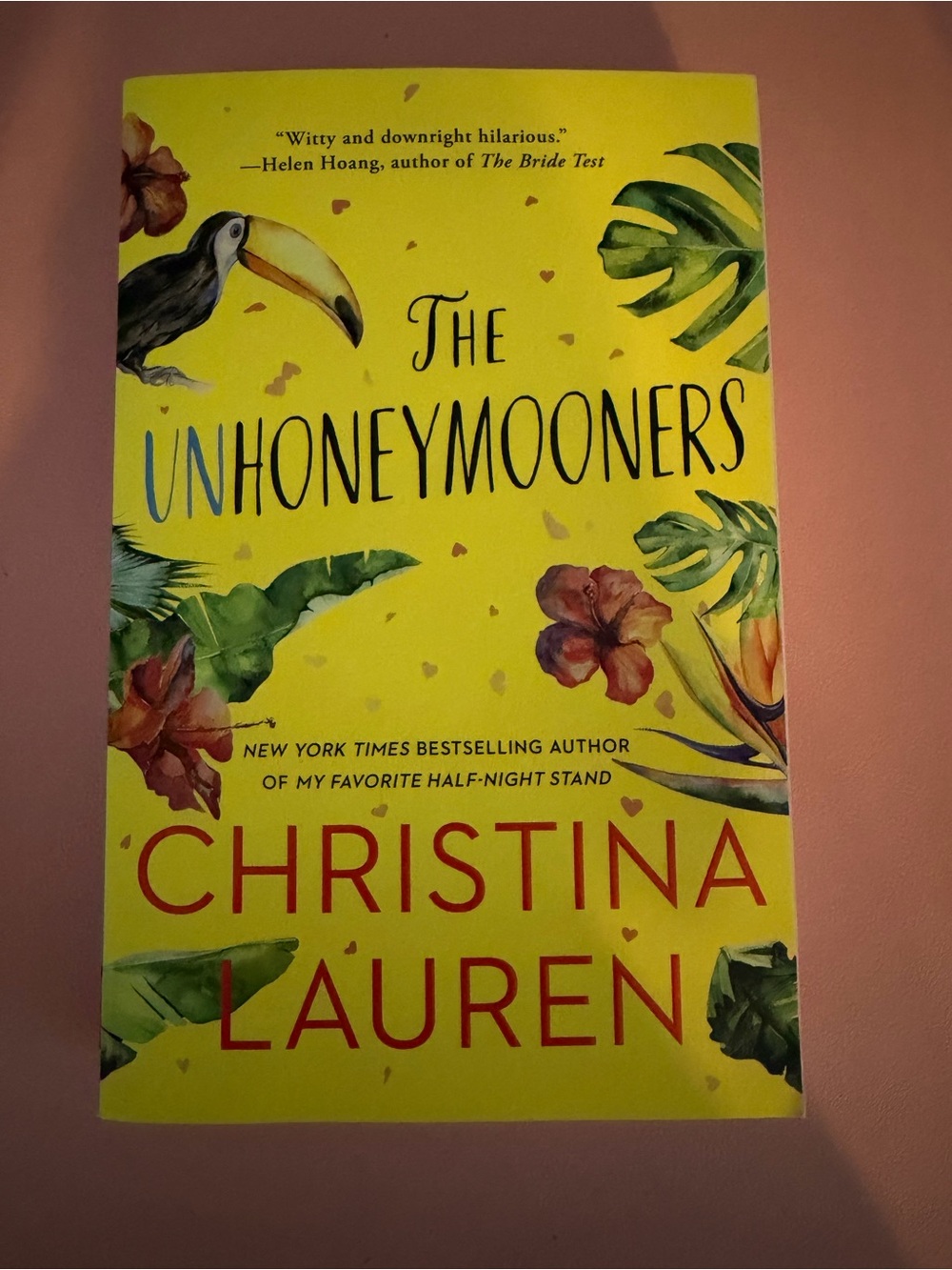 Christina Lauren The Unhoneymooners Decorative Yellow Book Cover